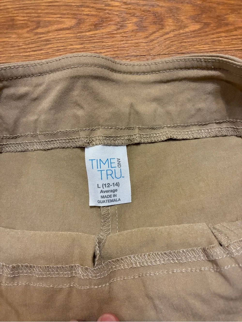 Time and Tru Tan Straight-Leg Pants Size Large